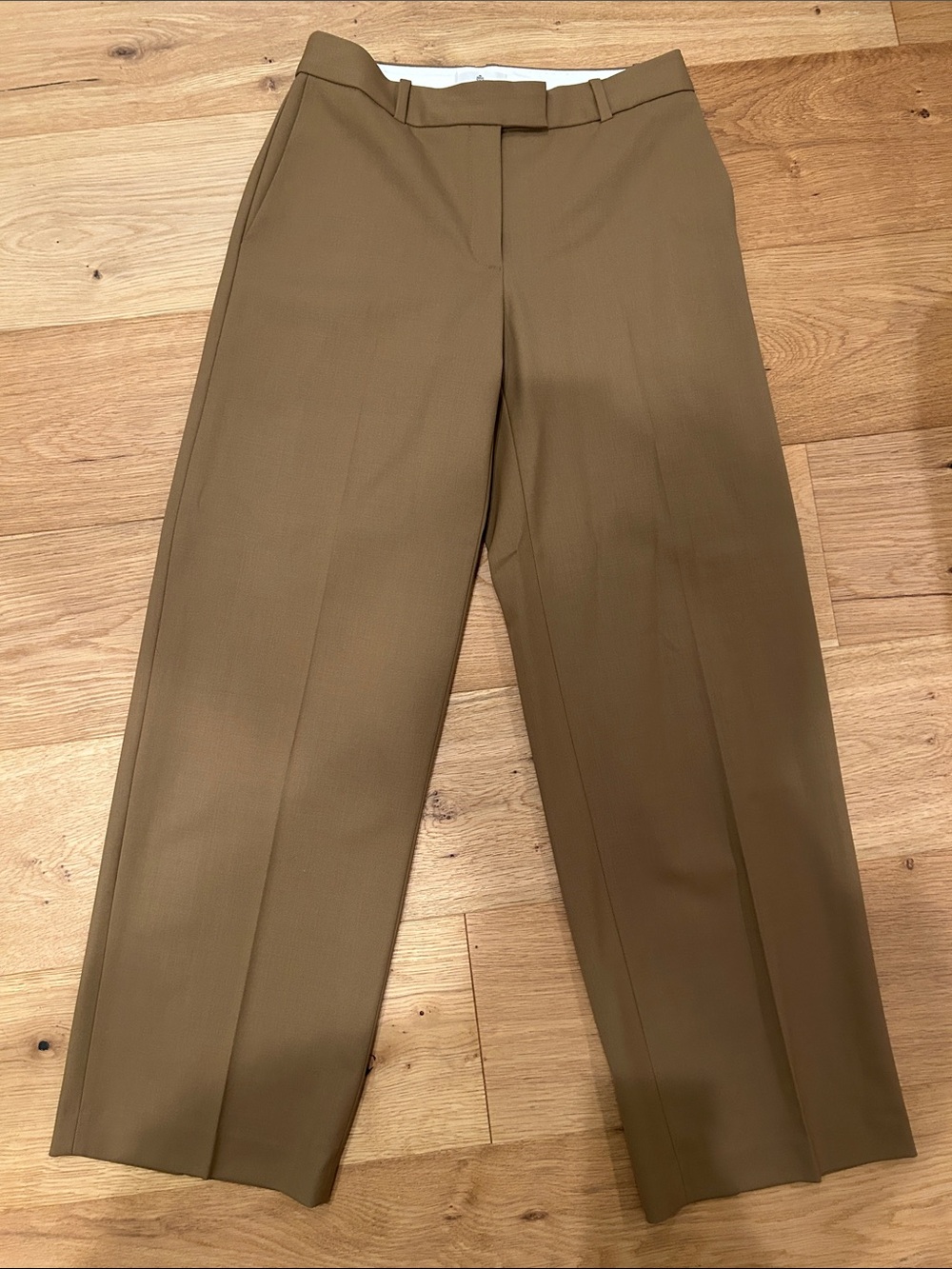 Babaton Cropped Wide-Leg Trousers in Camel Brown